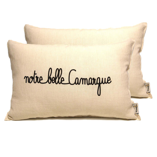 Coussin | Lin | Camargue | Blanc cassé