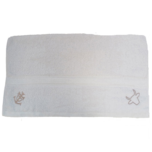 Serviette de bain | Broderie Beige