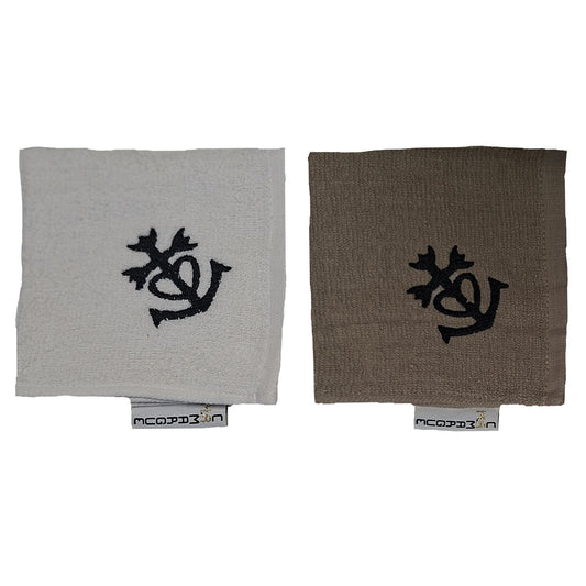 Serviette invité | Croix blanche | Croix beige