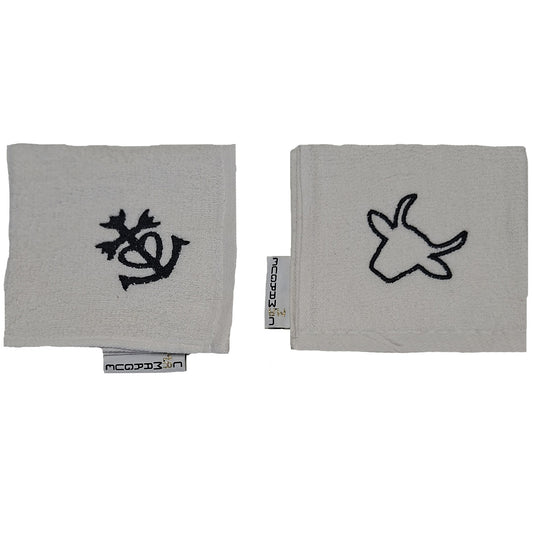 Serviette invité | Croix blanche | Toro blanc