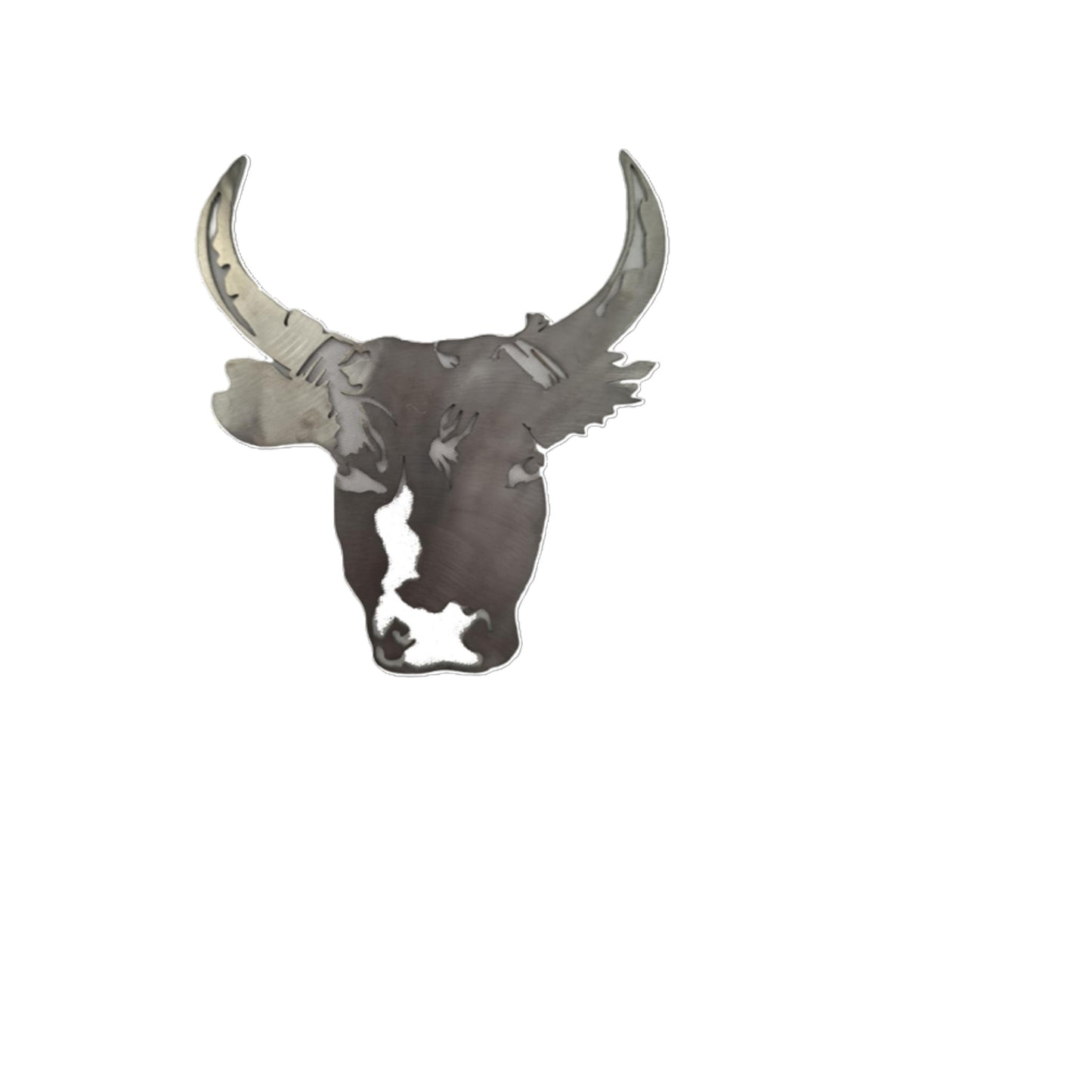 Tête de toro en acier inoxydable | Décoration murale